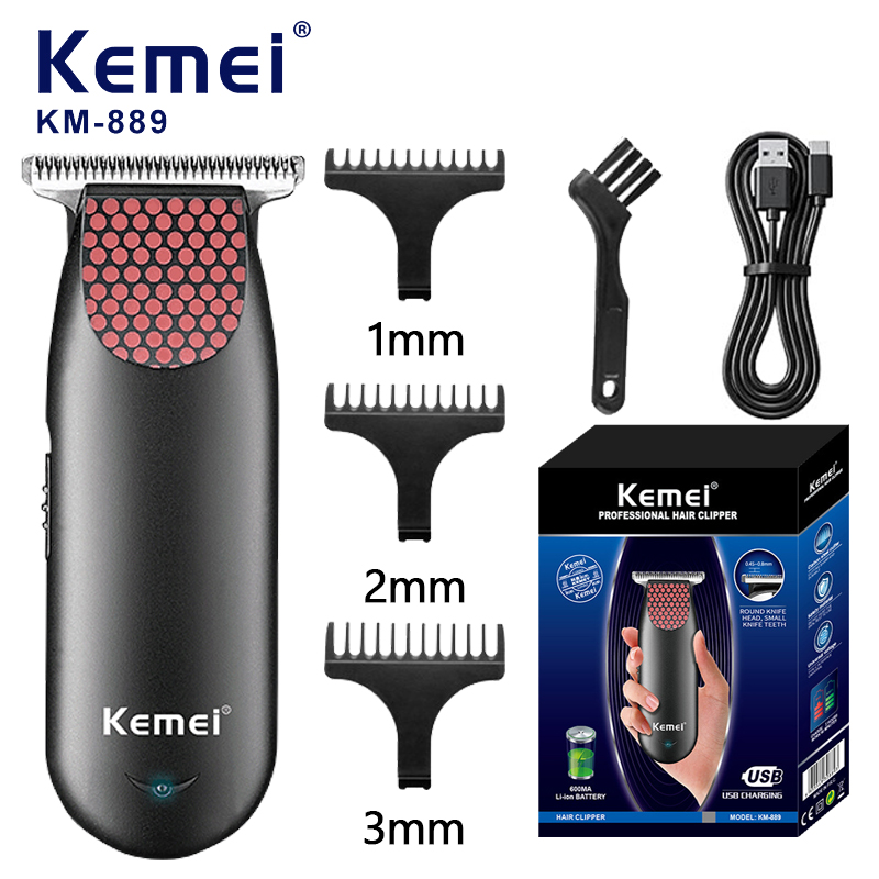 Mens Grooming Box - Kemei 889 cortadora de pelo inalámbrica
