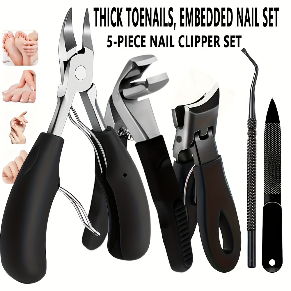 Nail Care Kit Mens - Juego de 5 Piezas de Pedicura