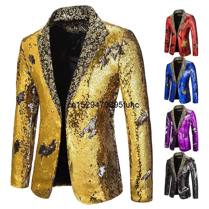 Men'S Grooming Club - Traje de hombre con lentejuelas brillantes