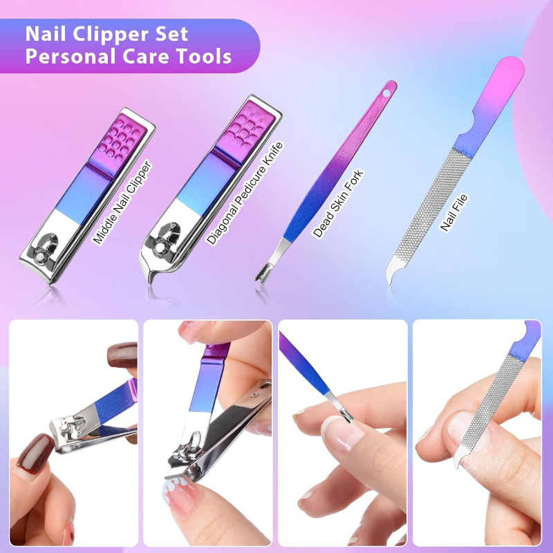Set de manicura, cortaúñas, ki - Nail Care Kit Mens reseña y precio