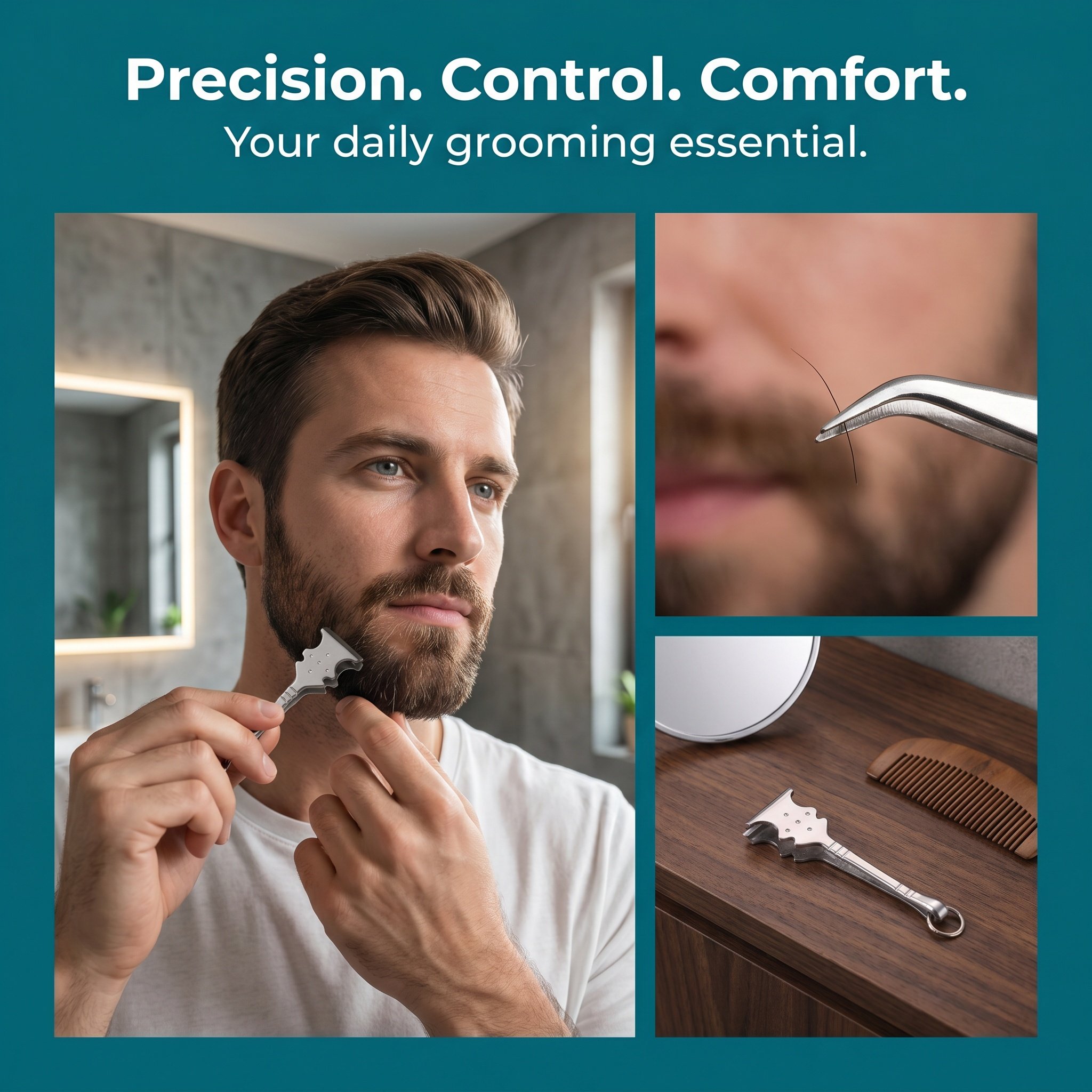 Pinzas para Barba de Acero Ino - Men'S Grooming Eyebrow Shape reseña y precio